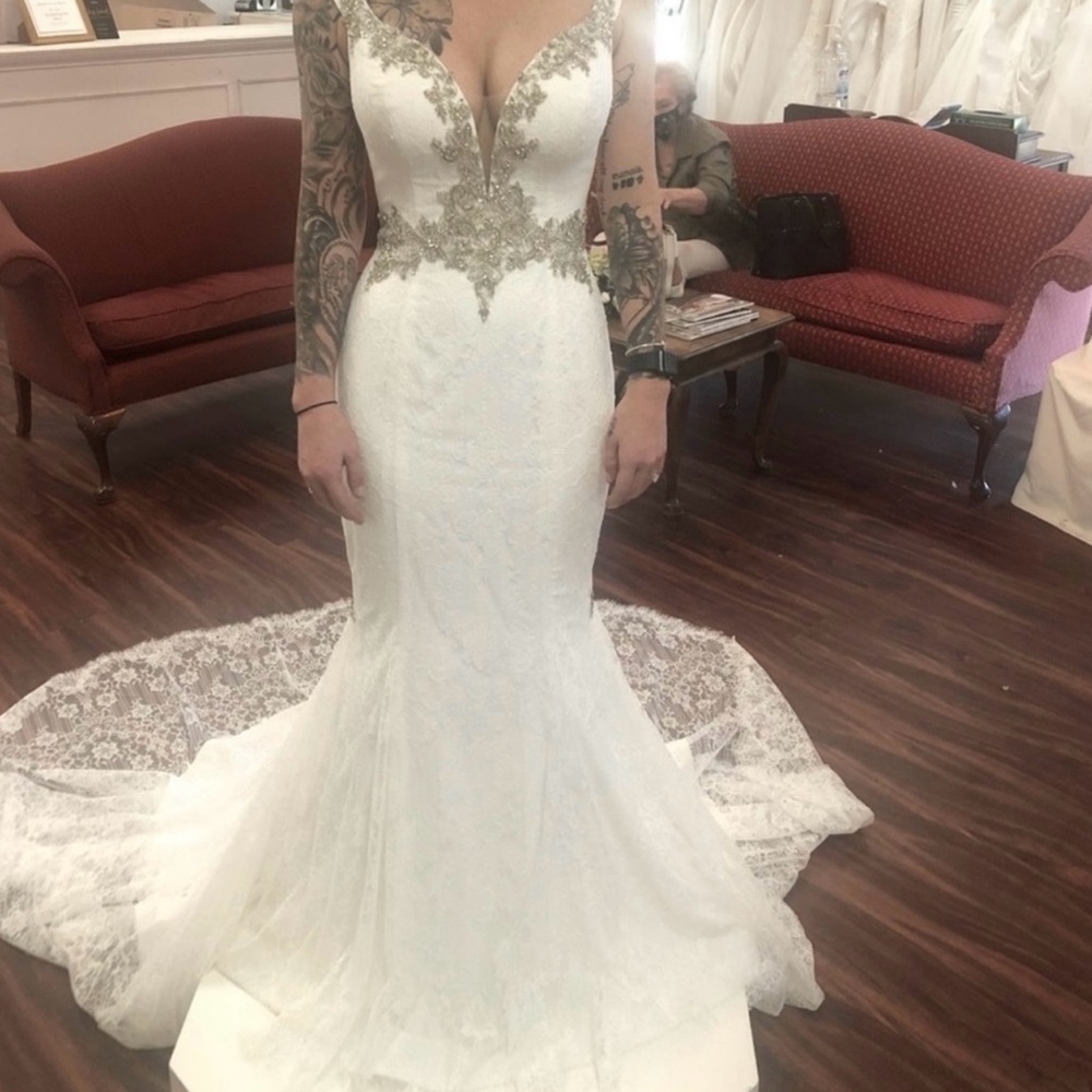 Simone Carvalli custom wedding dress